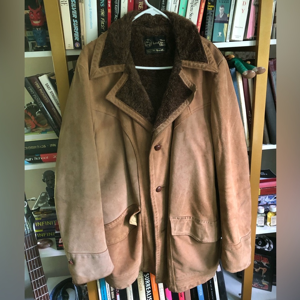 Vintage Suede Shearling Ranch Coat
